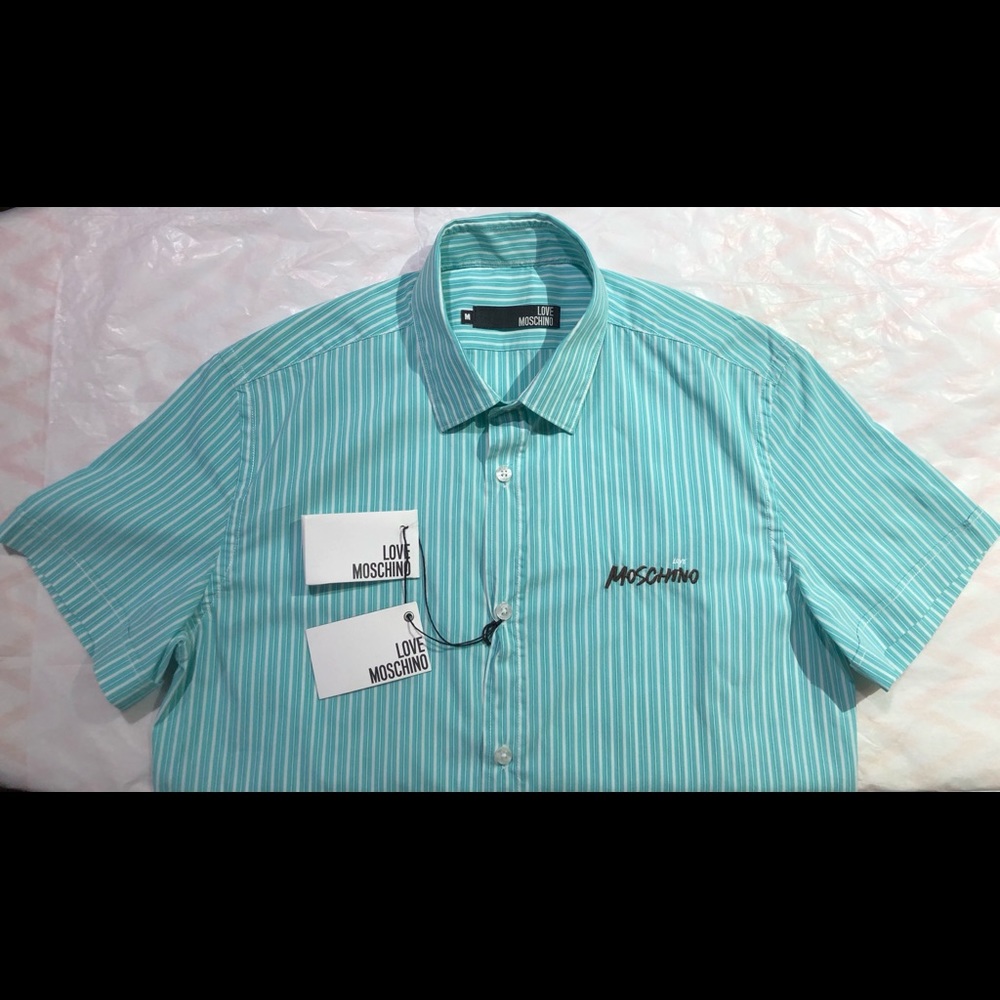 MOSCHINO MEN’S SHORT SLEEVE SHIRT - Picture 5 of 6